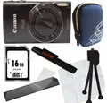 Canon Ixus 285 HS schwarz Set Angebot Tasche blau Vollformat-Digitalkamera