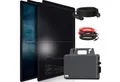 SUNNIVA Balkonkraftwerk 1840W BIFAZIAL FULLBLACK komplett Steckdose, (TSUN 2000 Watt Wechselrichter, Solaranlage Komplettset, 4x 460W N-Type Glas-Glas Bifacial Solarmodule, 5m Kabel, 4x 2.5m Solarkabel)
