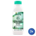 3x Garnier Fructis Hair Food Haarbalsam Aloe Vera, 350 Ml