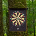 Magnetische 2in1 Outdoor Dartscheibe mit sechs Dartpfeilen