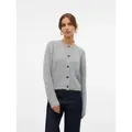 Vero Moda Strickjacke VMNOVAH LS O-NECK BUTTON CARDI GA NOOS grau XS (34)