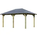 CHILLROI Woodfeeling Garten Pavillon Luxmburg 1 Kesseldruckimprägniertes Holz Premium