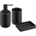 Navaris Badaccessoires-Set 56525.01, 3-teilig, aus Kunstharz, schwarz