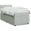 Boxspringbett Mit Matratze Hellgrau 100x200 Cm Samt Vidaxl