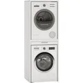 Waschturm Waschmaschinenschrank WSTT185 für Waschmaschine & Trockner Weiß
