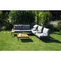 acamp Loungeset "PAROS", 5 Sitzplätze, Polyester, inkl. Auflagen - grau