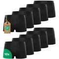 Kemes Boxershorts Herren 10er Pack schwarz Baumwolle Unterhose Unterwäsche Boxershorts (Set, 10er Pack) kein kratzendes Etikett schwarz 4XL