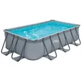 Ambia Garden Pool-Set Pgp4130739E-An, Anthrazit, Metall, Kunststoff, 100x400x200 cm, Freizeit, Pools und Wasserspaß, Pools, Aufstellpools