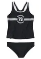 KangaROOS Tankini Sporty mit sportlichem Frontdruck, schwarz
