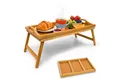 relaxdays Tabletttisch Bambus Betttablett