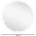Kleankin Badspiegel mit Beleuchtung Ø70 cm IP44 mit Anti-Beschlag