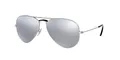 Ray Ban Sonnenbrille Aviator, 58 mm, Gestell: Silber, Gläser: Spiegel