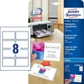 200 AVERY Zweckform Visitenkarten C32028-25 hochglänzend weiß 240 g/qm