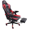 Gaming Stuhl im modernen Racing-Design mit ausziehbarer Fußstütze Gaming Chair mit verstellbaren Design Armlehnen ergonomischer Schreibtischstuhl...