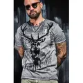 Hangowear Trachtenshirt Trachtenshirt Herren - ELVIS - grau grau M