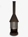 Firestar Gartenkamine Grillkamin DN 650 Swing 3. Generation NEU Edelstahl braun-metallic Grillkamin, inklusive Grillrost und Fettschutzpfanne