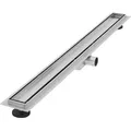 Luxebath - Duschrinne 90cm 2in1, Befliesbar, Extra Flach, Edelstahl, Silber, Doppelseitige Bodenablauf, Komplettset Bodenbefestigung, Duschablauf, Siphon Mit Geruchsstop, Haarsieb, Ablaufrinne Dusche