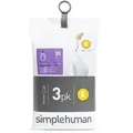 Müllbeutel Simplehuman code E, 3 x Pack mit 20 Stück, 20 L zusgesamt 60 Beutel verpackt zu 3 x 20 Beutel 10017761
