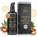 Satin Naturel Bio Arganöl 100ml – 100% Reines Kaltgepresstes Öl – Natürliches Pflegeöl für Haare, Haut, Nägel & Bart – Haaröl gegen Trockenes Haar & Kopfhaut, Zertifiziert Organisch