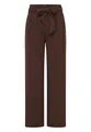zero Damen Hose mit Stoffgürtel 38, Chicory Coffee