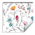 Muralo Tapete Blumen wie gemalt Vlies Aquarell Blume Umwelt - 1045082185