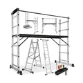 tectake Aluminium Multigerüst, 4 in 1, stabil, Belastbarkeit 150 kg