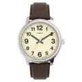 Timex TW2V21300 Herrenuhr, Beleuchtetes Zifferblatt  Beige, Braun, Silber