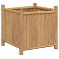 vidaXL Pflanzkübel, Hochbeet für Garten Balkon Terrasse, Pflanzkasten Blumenkasten Erhöhtes Design, Blumenkübel Pflanzbeet Gemüsebeet, Bambus