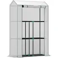 Outsunny - Gewächshaus - 100Lx40Wx150Hcm - Weiß