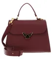 Coccinelle Leder Handtasche Umhängetasche Dew Grained Leather Handbag Brandy braun