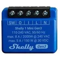 Shelly Schaltaktor 1 Mini Gen3, für Smart Home, 1 Kanal, bis 8 Ampere, Unterputz, Matter, WLAN