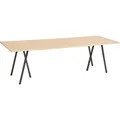 Loop Stand Tisch 250 cm lackierte eichenplatte schwarze Beine