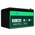 Simpletek AGM Batterie 12V 10Ah FASTON F2 6,35mm 151x98x95mm für UPS/Fotovoltaik