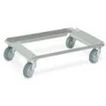 Transportroller aus Edelstahl, für 600x400 mm Behälter, Trg 250 kg, grau, offen