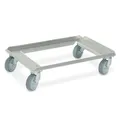 Transportroller aus Edelstahl, für 600x400 mm Behälter, Trg 250 kg, grau, offen