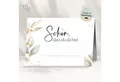 white & ivory Papierdekoration Platzkarte "schön, dass du da bist", 50 Stück, Tischkarten