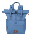 travelite Basic Short Handle Rollup Backpack Rucksack Rucksack Denim blau Neu