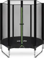 VirtuFit Kindertrampolin 140 cm mit Sicherheitsnetz Schwarz