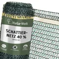 HaGa Schattiernetz 3m Breite mit 40% Schattierwirkung – Hitzeschutz & Sonnenschutz für Pflanzen – Balkon Sichtschutz & Terrassen Sonnensegel – Wetterfest & Temperaturbeständig (Meterware)