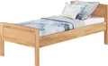 Seniorenbett Einzelbett 100x200 Massivholzbett Buche natur Zubehör wählbar V-60.72-10Rollrost und Matratze inkl.