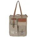 Sunsa Damen Shopper. Große Handtasche. Canvas graue Schultertasche Canvas Tasche