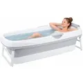 HelloBath® Faltbare Badewanne für Erwachsene XXL, 156x60x48cm – Erwachsene Mobile Badewanne | Badewanne für Dusche & Outdoor