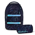 Satch Pack Schulrucksack Set 2tlg. inkl. Schlamperbox (Purple Laser)