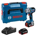 Bosch Professional 18V System Akku Drehschlagschrauber GDS 18V-450 HC (Anziehmoment 450 Nm, Losbrechmoment 800 Nm, inkl. 2x 5.0Ah Akku, Schnellladegerät GAL 18V-40, L-BOXX)
