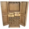 HTI-Living Barschrank Barschrank Imelda 107 cm (Stück, 1-St., 1 Barschrank) Hausbar Weinregal braun