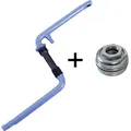 deTox BMX Fahrrad Kurbel 170 mm 20 Zoll Tretkurbel Fahrradkurbel einteilig Fauber silber mit US-BB Lager - Silber