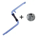 1tlg BMX Fauber Kurbel 170mm Fahrrad deTox 20" Stahl 1/2" Gewinde silber + Lager