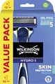 WILKINSON SWORD - Hydro 5 Skin Protection für Herren | Feuchtigkeitsgel & Präzisionstrimmer | 1 Griff + 13 Nachfüllklingen