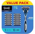 Wilkinson Nassrasierer Sword Hydro 5 Rasierer + 13 Klingen, 14-tlg., Hautschutz, schützend, Präzision