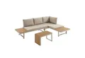 riess-ambiente Sitzgruppe IBIZA MODULAR LOUNGE 250cm champagner greige / natur, (Set, 3-tlg), Gartenmöbel-Sets · wetterfest · Lounge · Outdoor · inkl. Sofa & Tisch